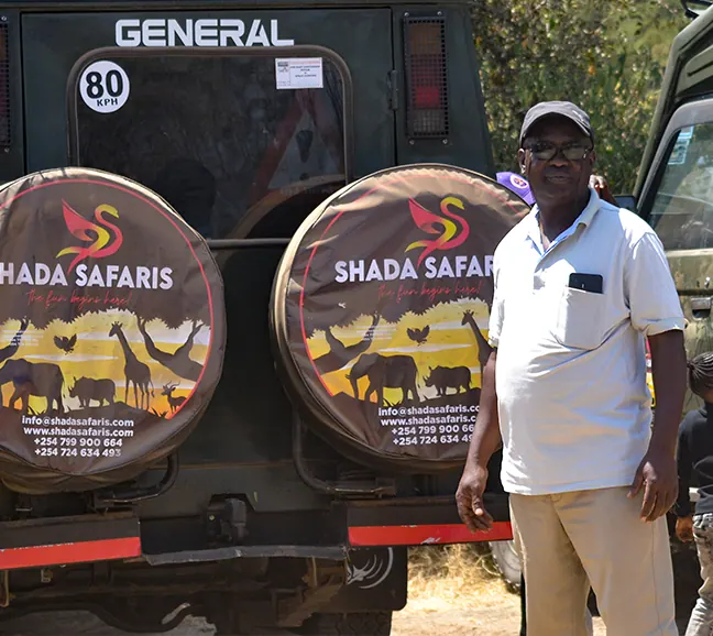 Shada Safaris guests on a safari game drive
